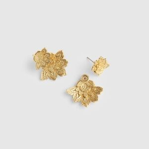 Madewell Floral Chintz Front-Back Earrings